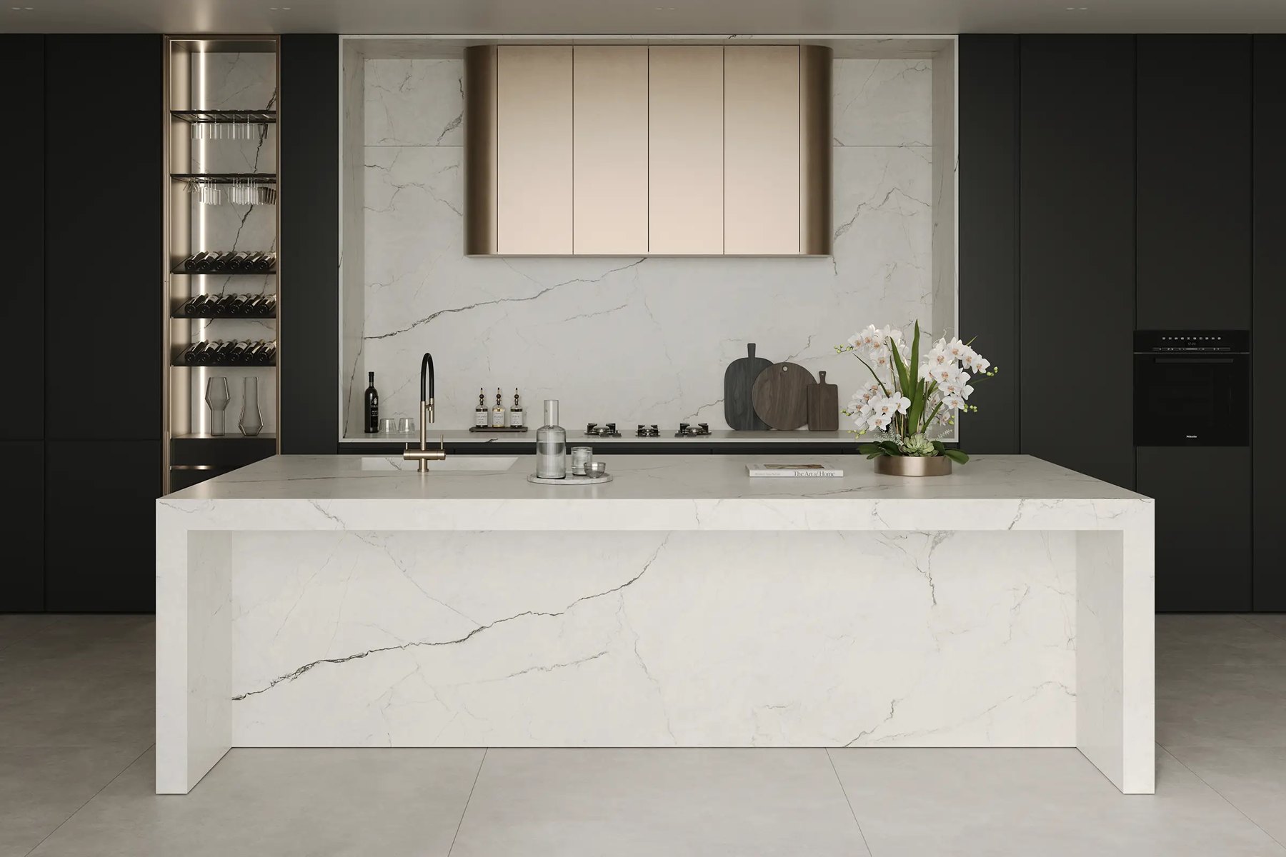 Слэб из керамогранита Line White, 83×323 см, 12 мм, полированная, фото 4