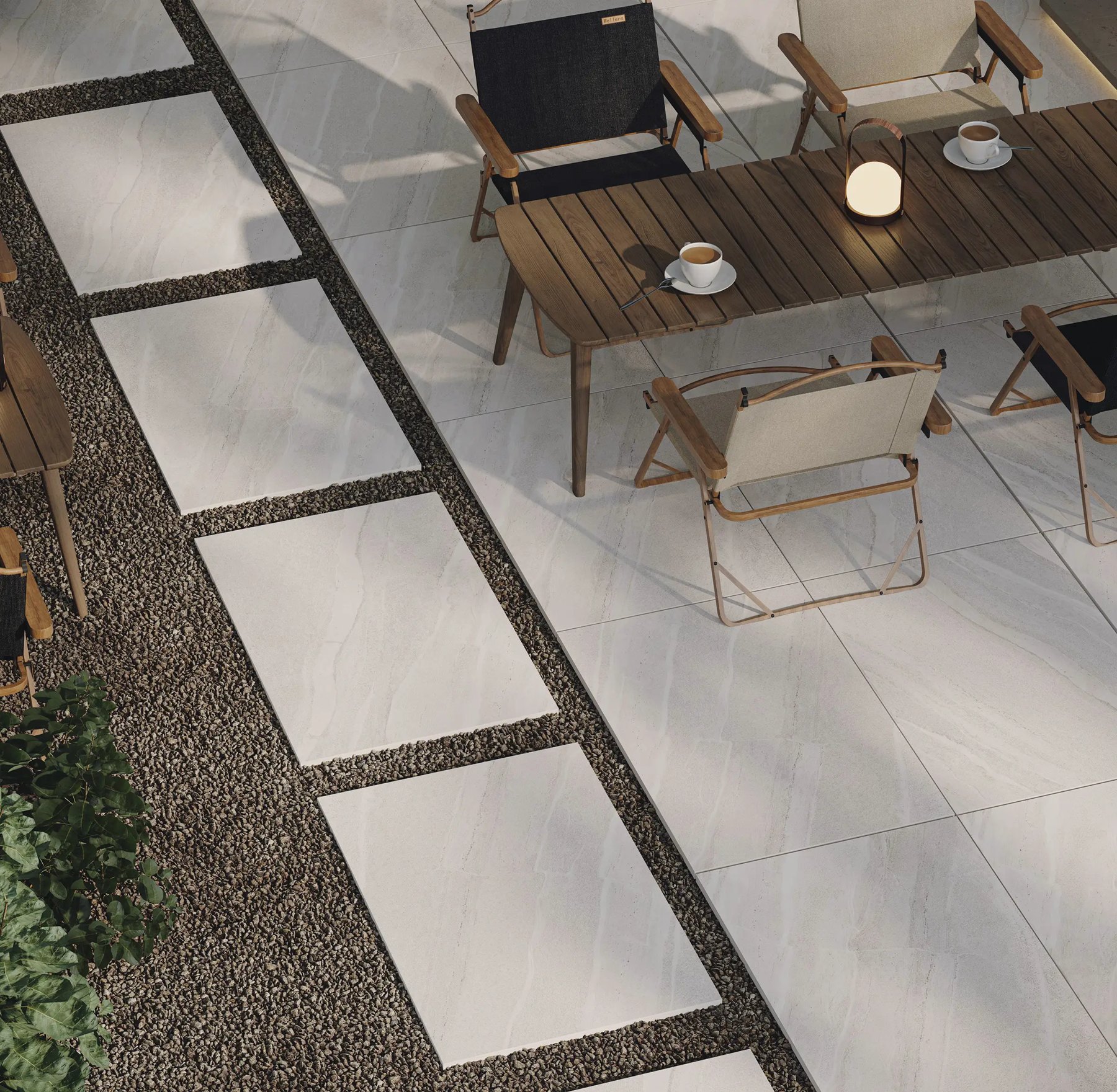 Террасная плита London White, 60×60 см, 20 мм, матовая