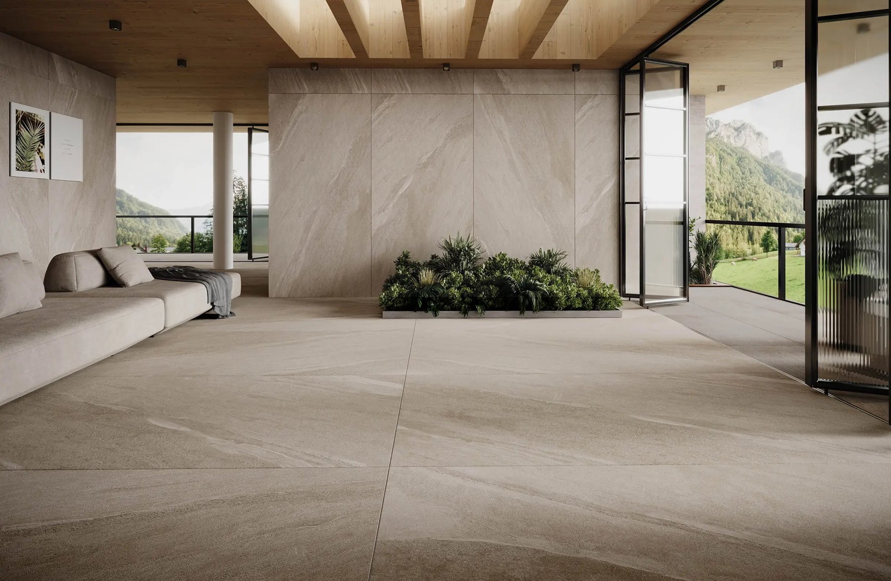Керамогранит Luton Beige, 60×120 см, 8 мм, матовая, фото 2