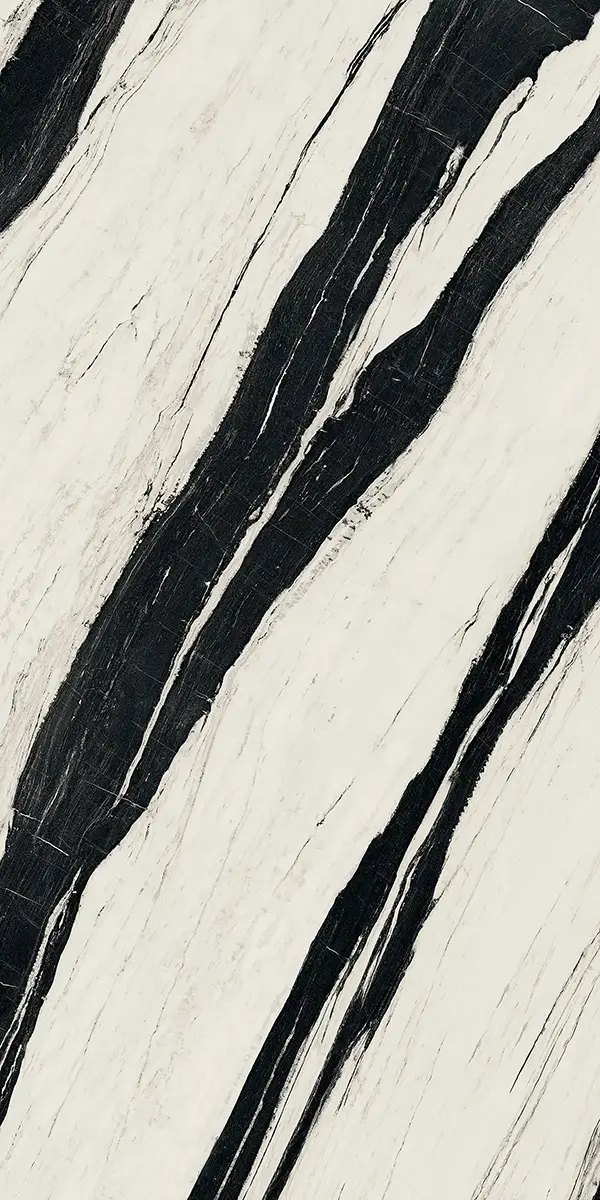 Слэб из керамогранита Panda White, 163×323 см, 12 мм, полированная, фото 1