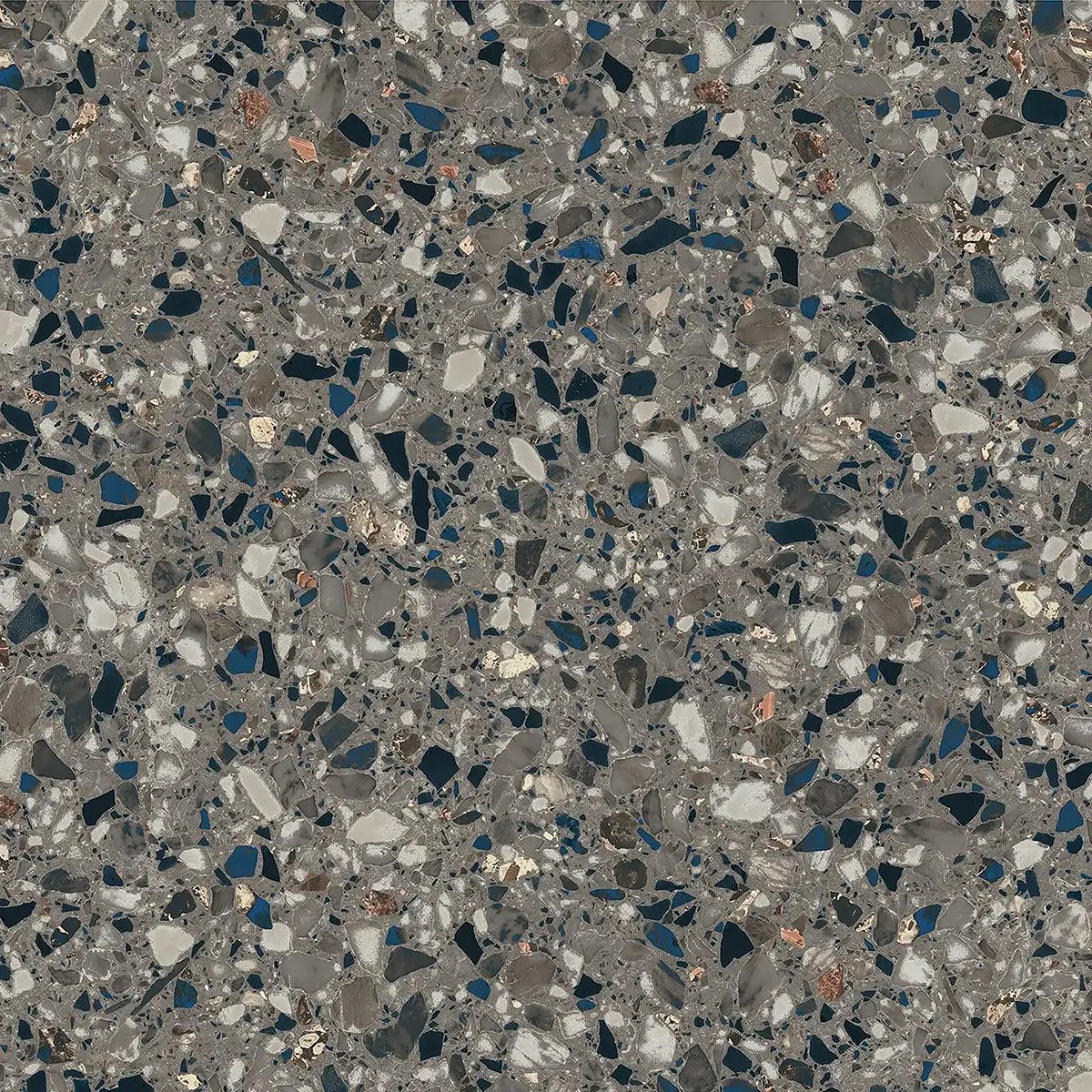 Керамогранит Terrazzo Anthracite, 80×80 см, 8 мм, матовая, фото 2