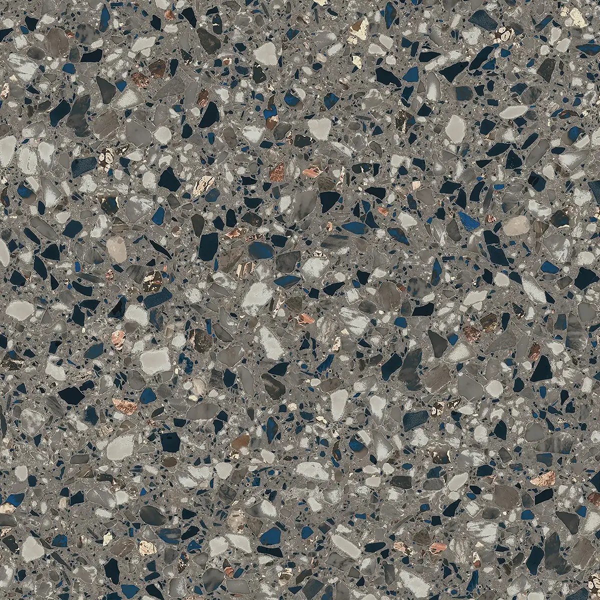 Керамогранит Terrazzo Anthracite, 80×80 см, 8 мм, матовая, фото 3
