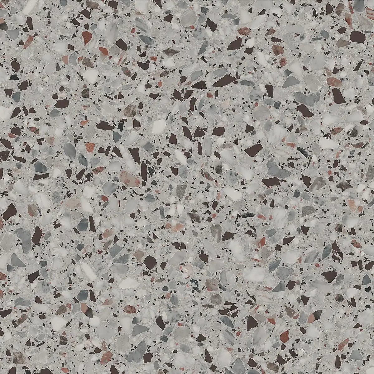 Керамогранит Terrazzo Grey, 80×80 см, 8 мм, матовая, фото 2