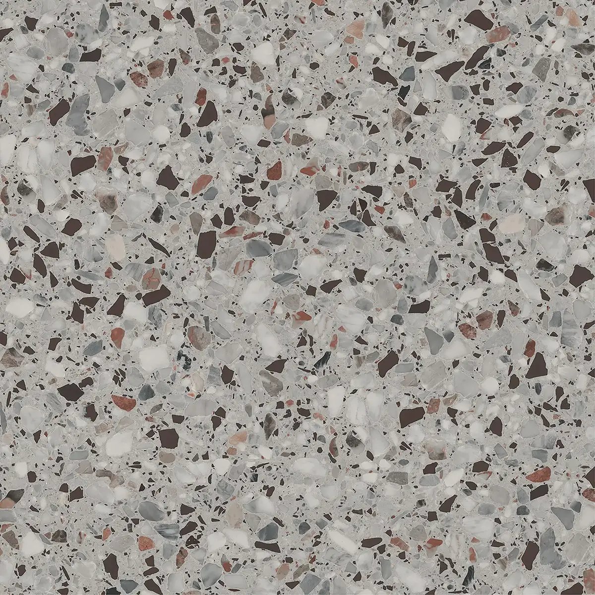 Керамогранит Terrazzo Grey, 80×80 см, 8 мм, матовая, фото 3